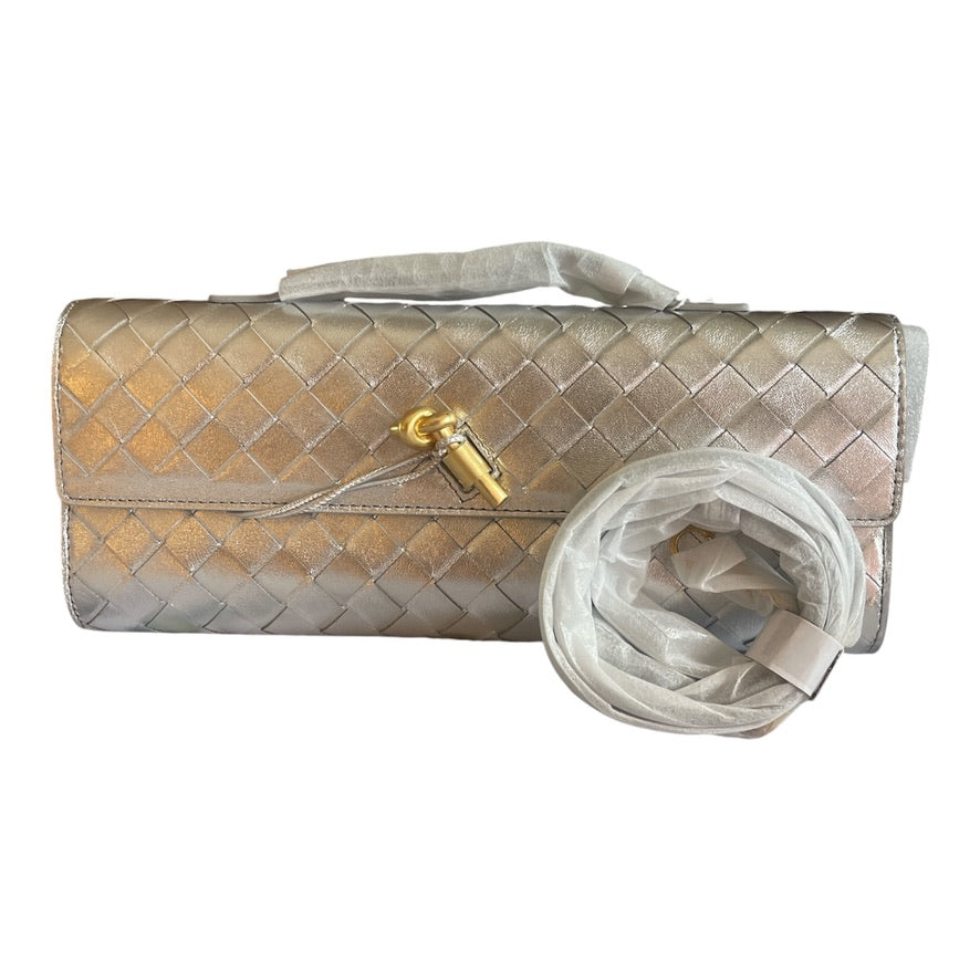 Elegant rectangular hard-case clutch
