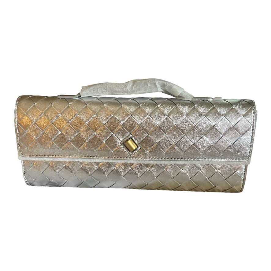 Elegant rectangular hard-case clutch