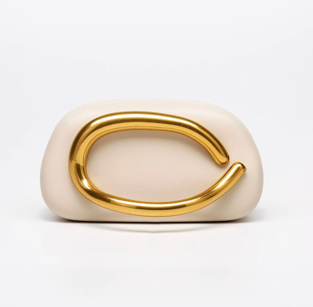 Previc Sculptural Seashell Acrylic Marble Clutch