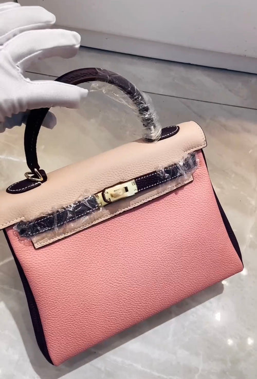 Previc Classy Structured Leather Satchel