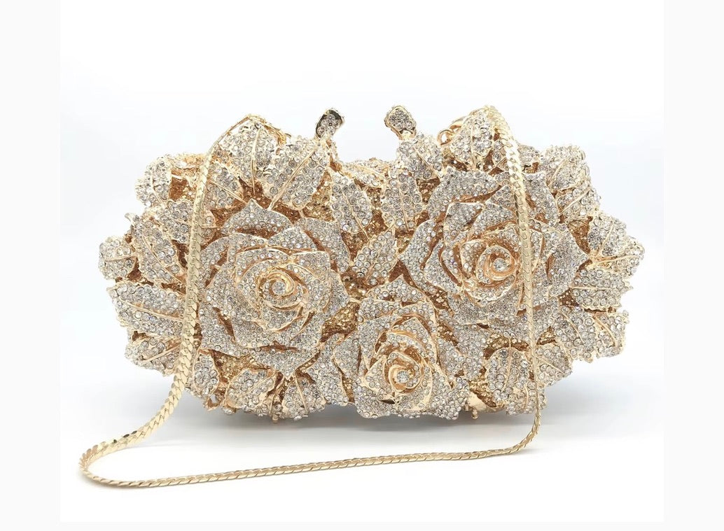 Mermaid Shell-Shaped Acrylic Evening Bag – Clear Diamond Embellished Clutch with Detachable Chain.