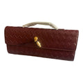 Previc Rectangular Hard-Case Woven Evening Clutch